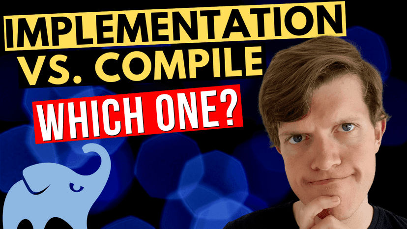 Gradle implementation vs. compile dependencies