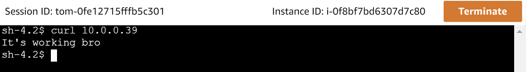 VPC peering connection success