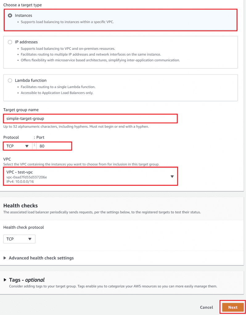 Target group details