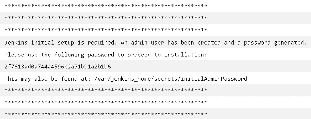 Jenkins initial password