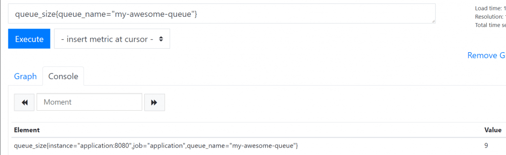 Gauge current value with labels