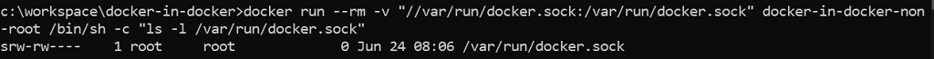 Permissions of /var/run/docker.sock